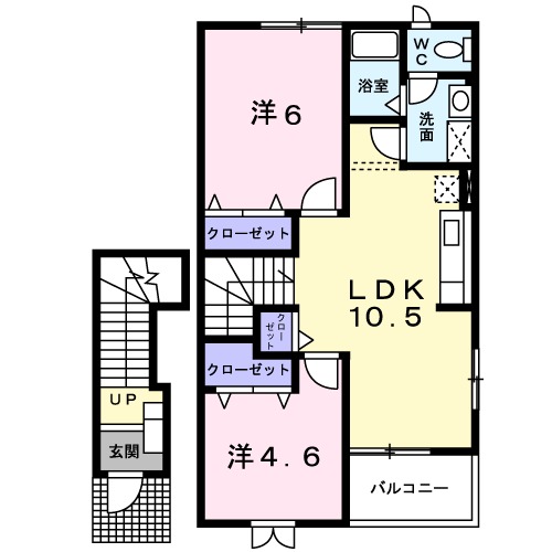 ミルト・インＡ・02030号室の間取り