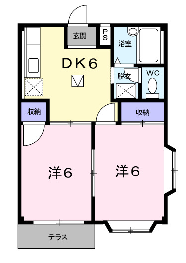 グリーンハイツ雅Bの間取り