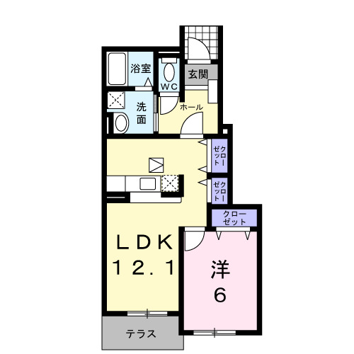 ユーベル Bの間取り