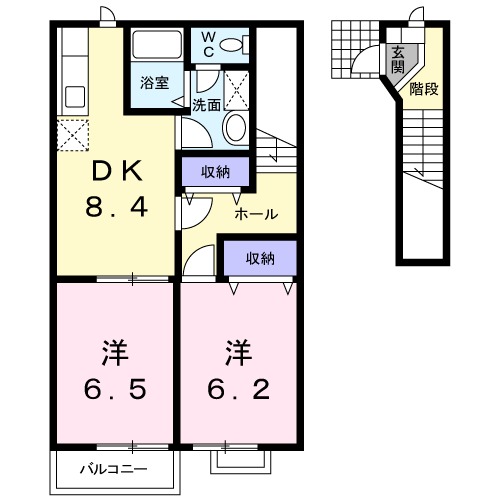 BIG APPLE・Rの間取り