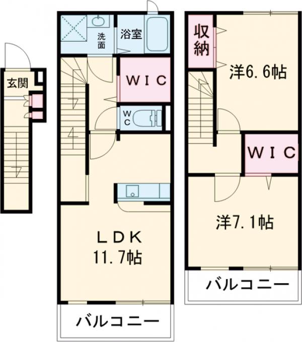 カリオン Bの間取り