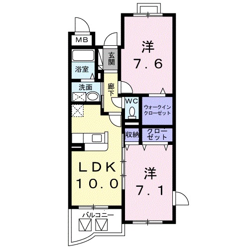 マンショングレイスエレガントの間取り