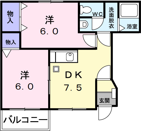 サンセールY Bの間取り