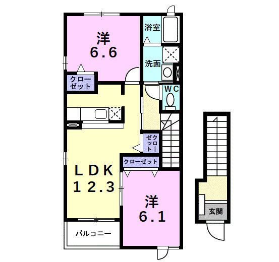 プロムナード壱番館の間取り