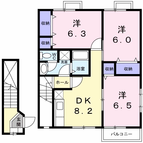 エスポワール本宿Aの間取り