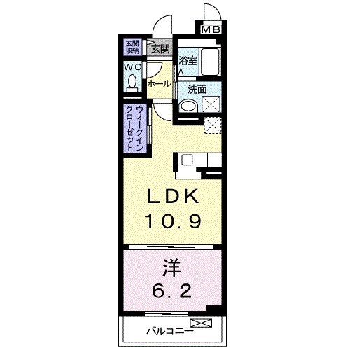 サニーブローテ住吉Ⅱ・03030号室の間取り