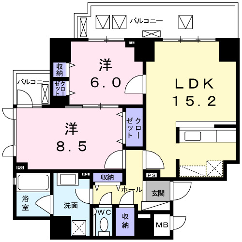 テラス イースト フォーの間取り