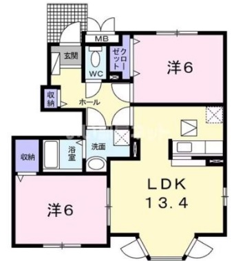 ラ・ジュネス Ⅱの間取り