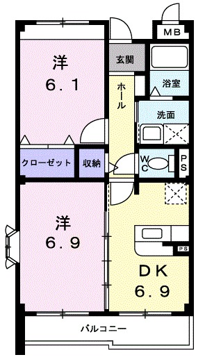 ファインヒル吉根Aの間取り