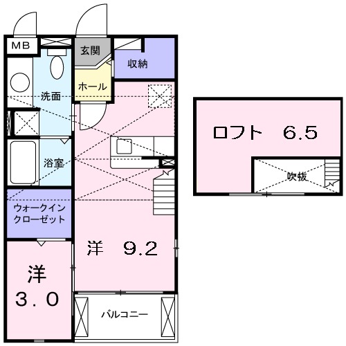 ラフレシール・メゾン・宮﨑Ⅰの間取り