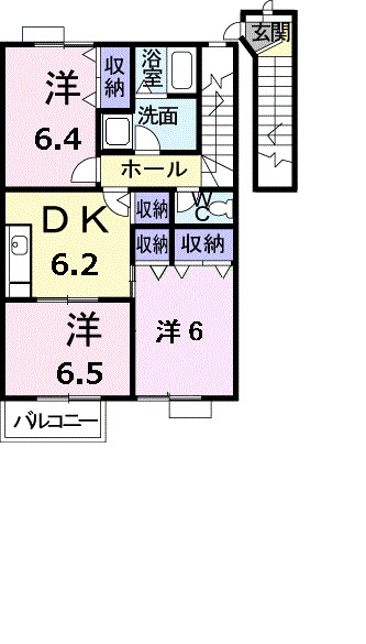オーブリー高山Aの間取り