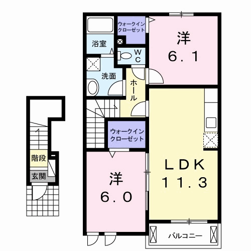 メゾンシュクレⅡの間取り