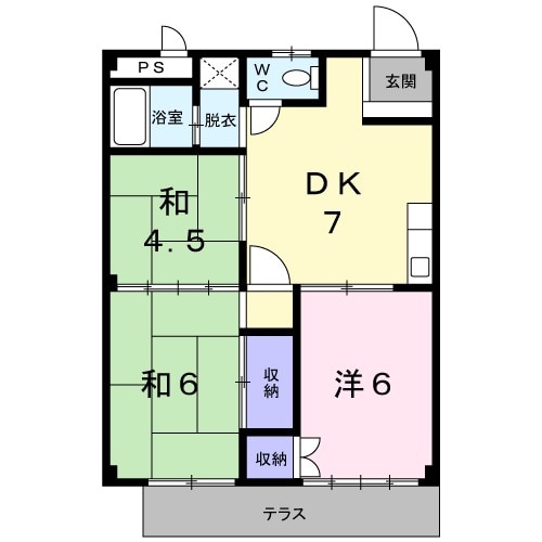シティハイツ田中の間取り