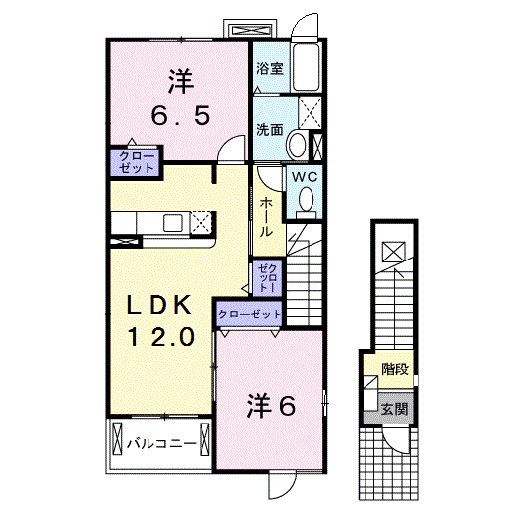 ハピネスAの間取り