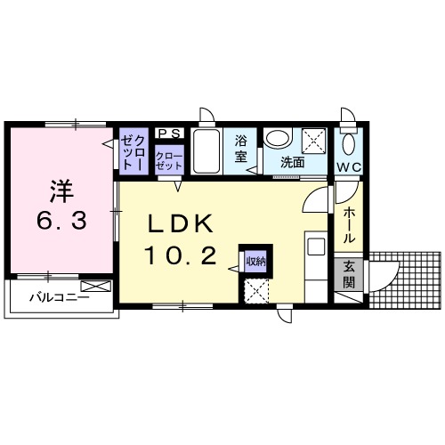 フィオーレ Aの間取り