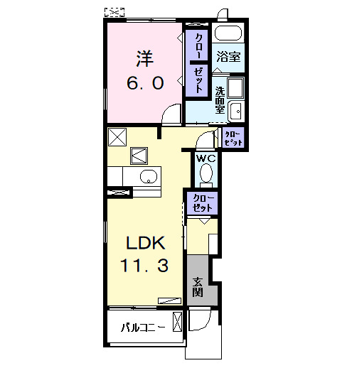 ラフィネ Gの間取り