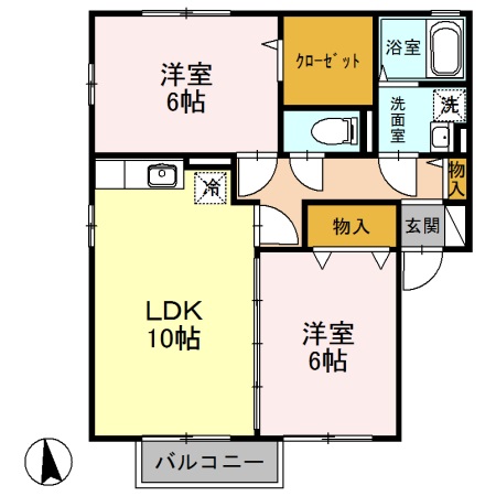 ヴェルジェ・メゾン F棟の間取り