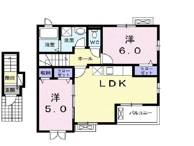コージーコート Aの間取り