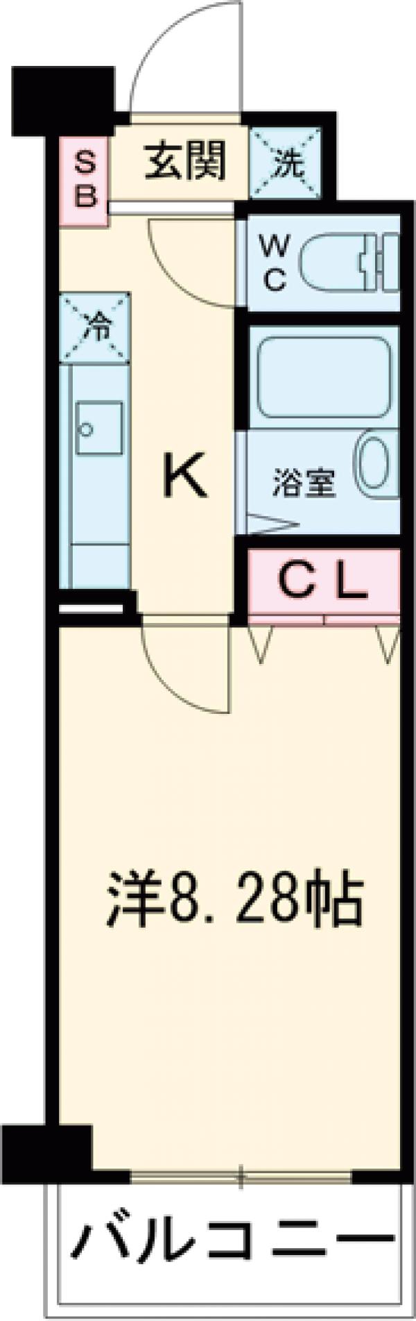 ドルフ喜多見・114号室の間取り