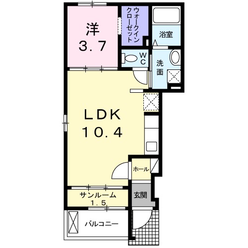 ポム メゾンの間取り