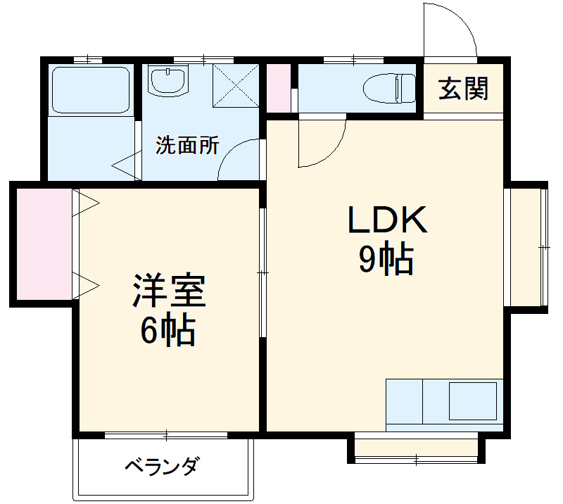 不動ハイツの間取り