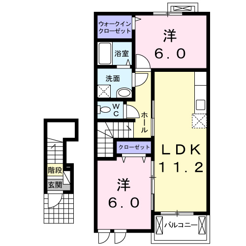 プラシードつくばＤの間取り