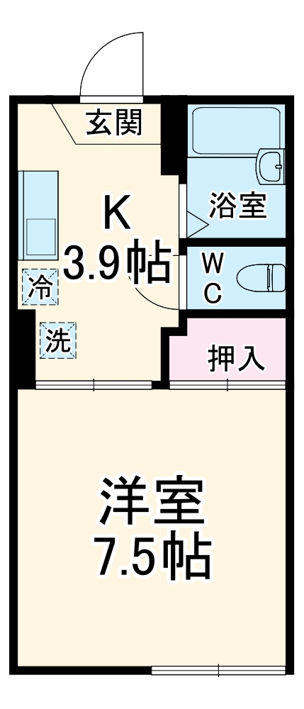 クレスト岸町の間取り