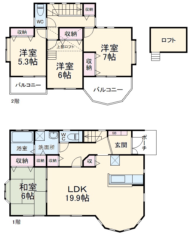 戸室戸建の間取り