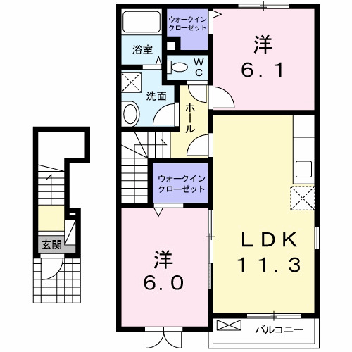 メゾン フローラBの間取り