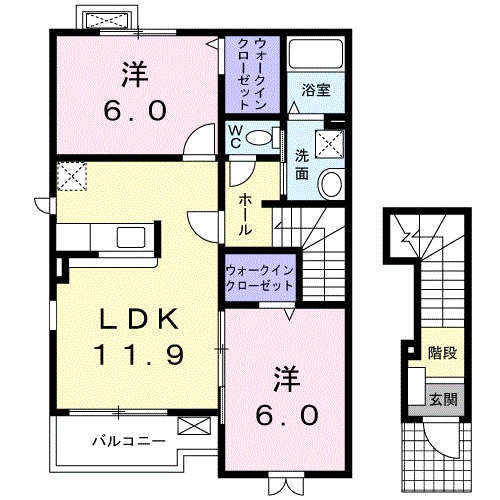 アクアヴァーレ Ⅰの間取り