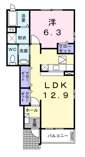 グリーンハウスDの間取り