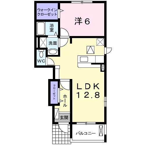 グリーンシティ竜美Eの間取り