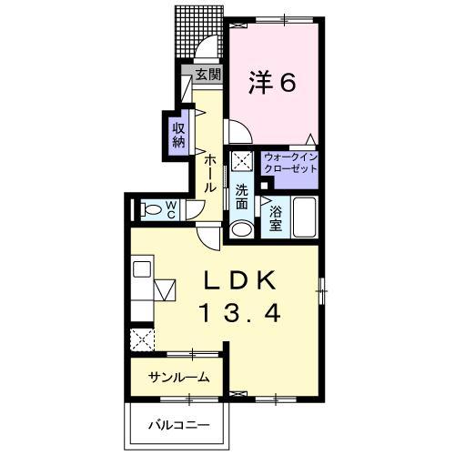 スペーシア Ⅰ号館の間取り