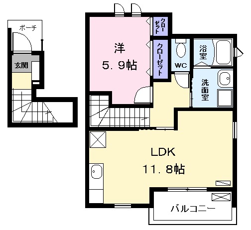 ラフィネHの間取り