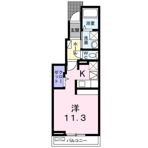 01040号室の間取り