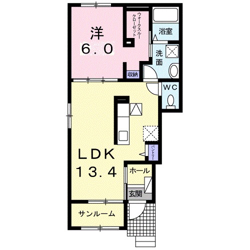 サンエアリーAの間取り