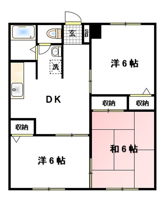 サニーヒルカネコの間取り