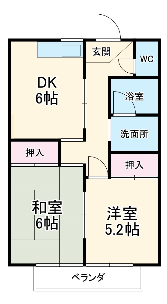 フラワーコーポの間取り
