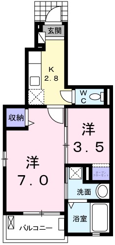 ラフレシール あきる野の間取り
