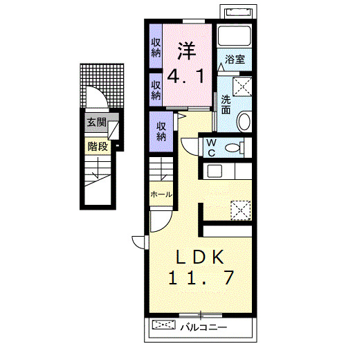 ザ・フォーチュン Aの間取り
