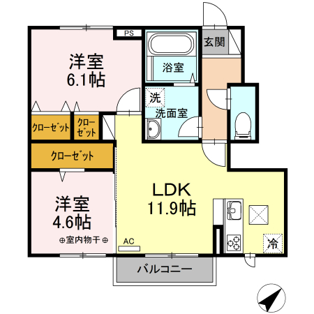 サニーコートの間取り