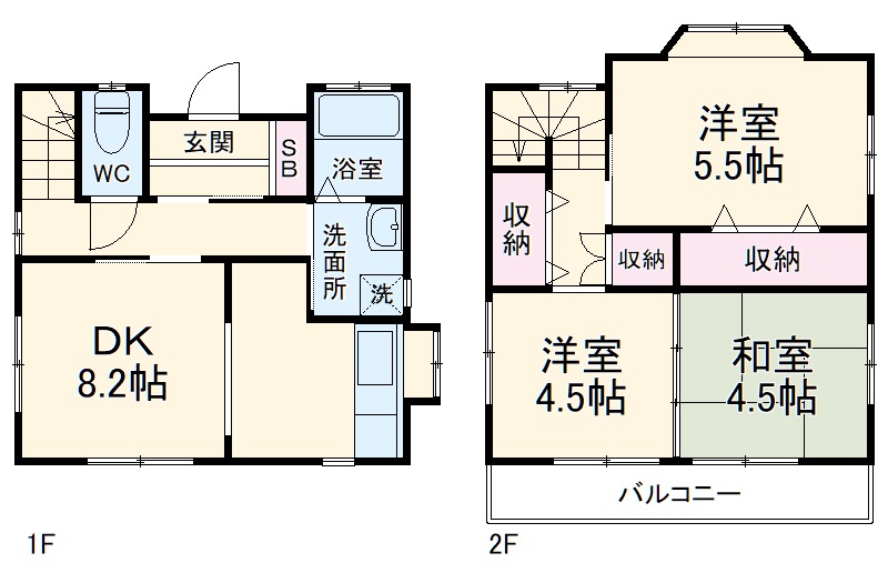 下川入戸建の間取り