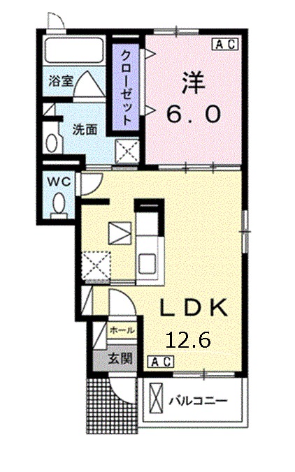 メゾン グレイス Aの間取り