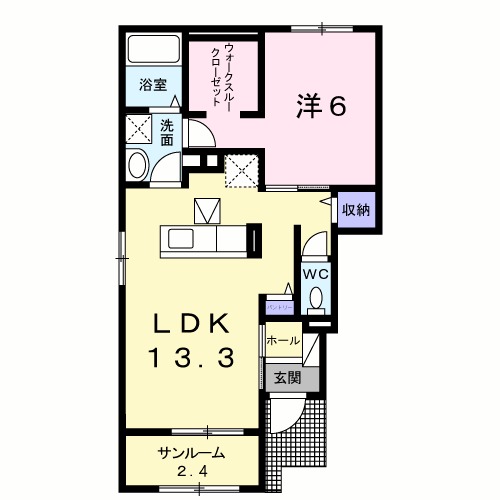 フィオーレ プリート Ⅰの間取り