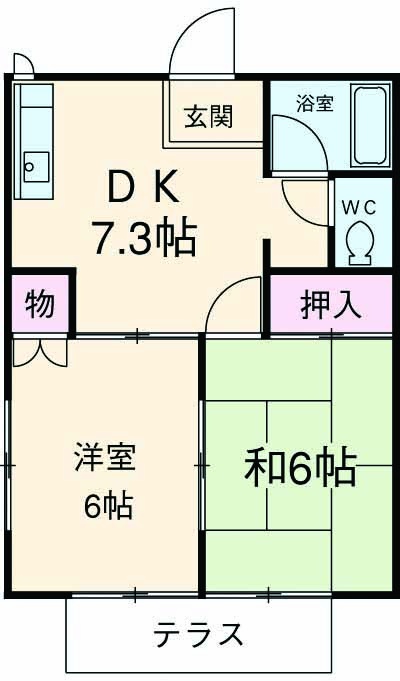 シュトラーセ藤沢Aの間取り