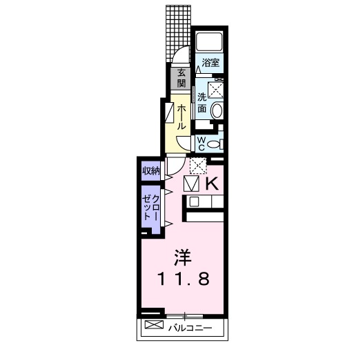 ラメール 若王子 Aの間取り