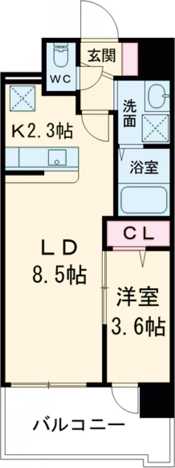 ラウレア Kの間取り