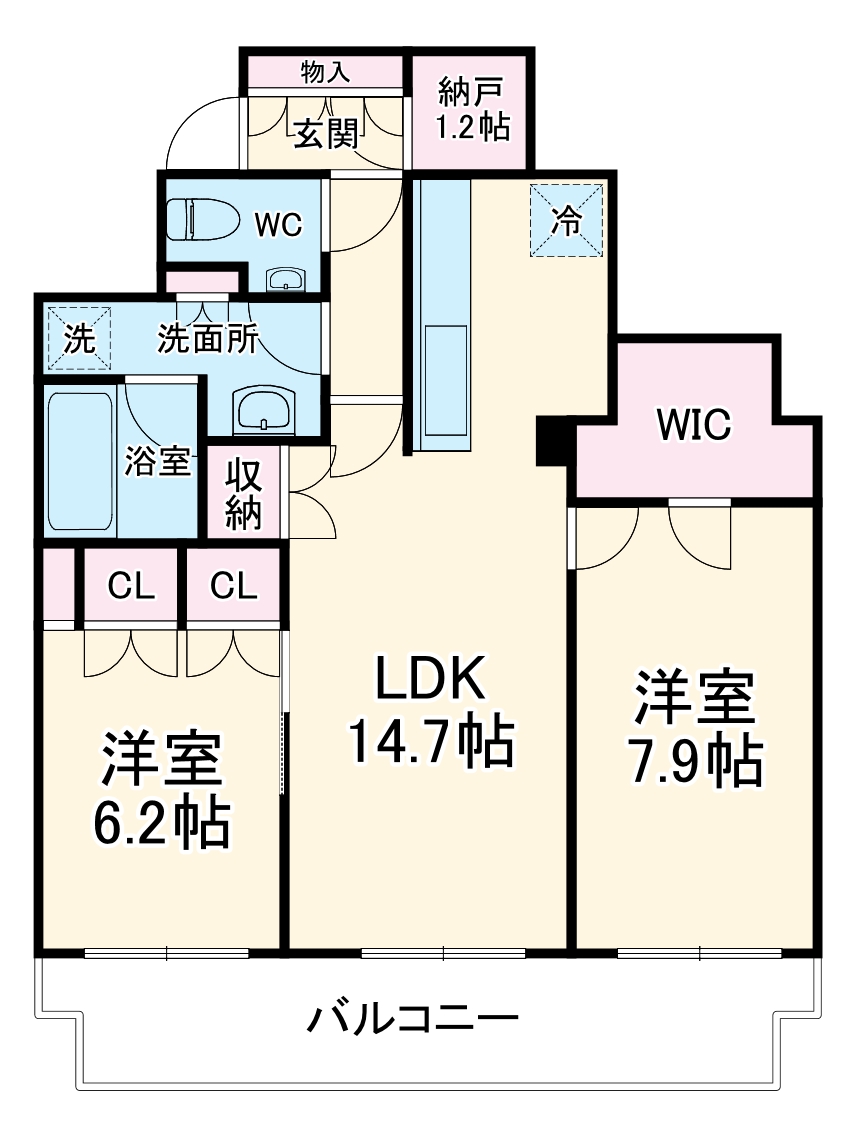 サンクタス川崎タワーの間取り