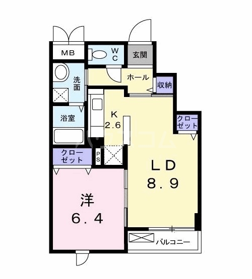 エスポワール　Ｔ＆Ｃ・03040号室の間取り