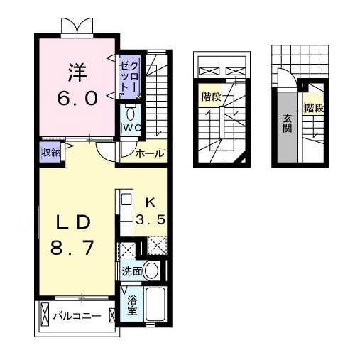 プルメリアCの間取り